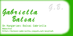 gabriella balsai business card